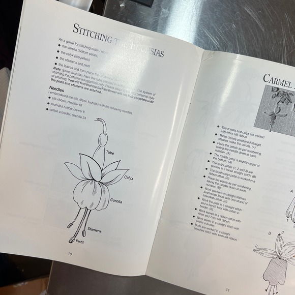 Silk Ribbon Embroidery Fuchsias Book 2 by Merrilyn Heazlewood Sampler Series - Picture 5 of 6